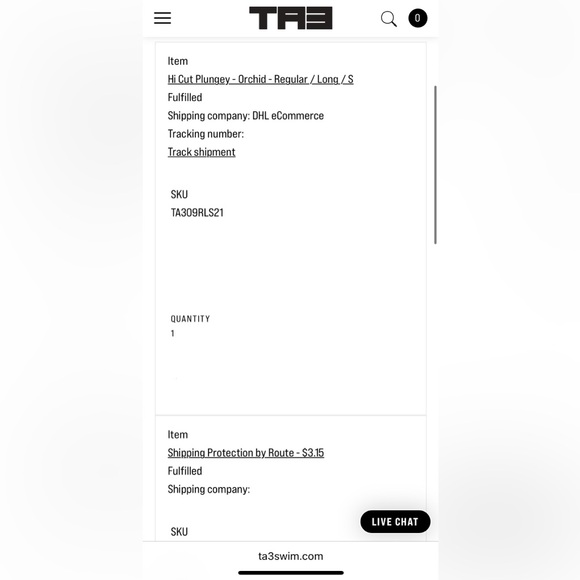 TA3 Plungey Orchid Women's One-Piece Hi-Cut Swimsuit - Picture 5 of 5